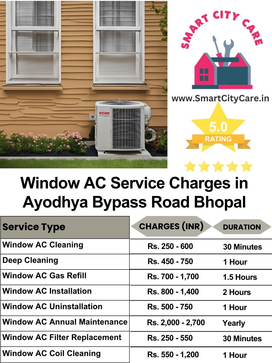 Window AC Service Charges list in  Ayodhya Bypass Road, Bhopal