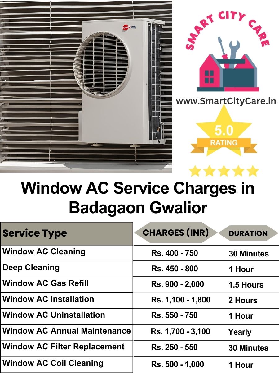 Window AC Service Charges list in  Badagaon, Gwalior