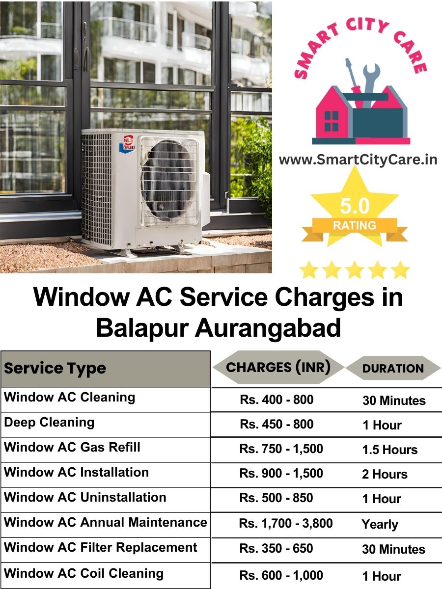 Window AC Service Charges list in Balapur, Aurangabad