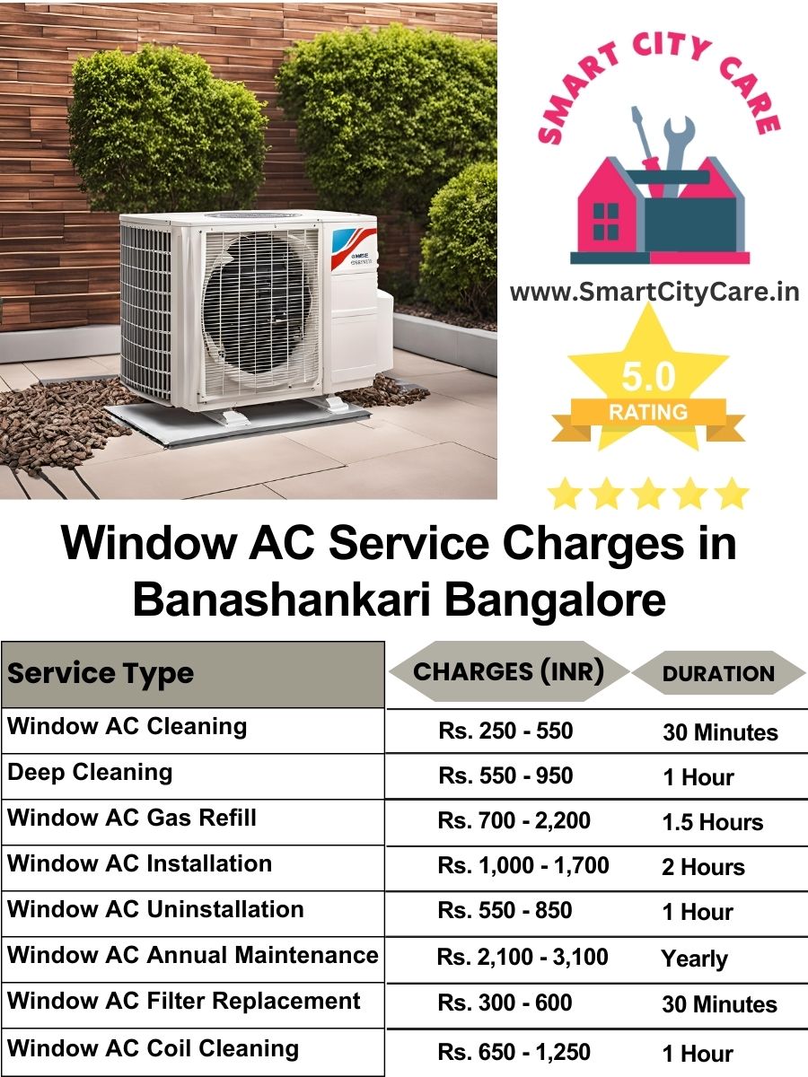 Window AC Service Charges list in  Banashankari, Bangalore