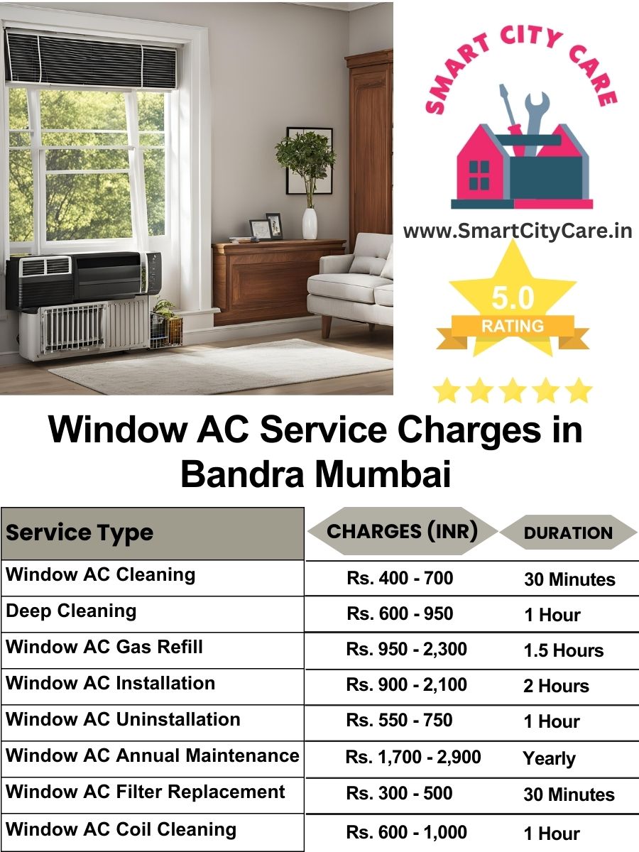 Window AC Service Charges list in  Bandra, Mumbai
