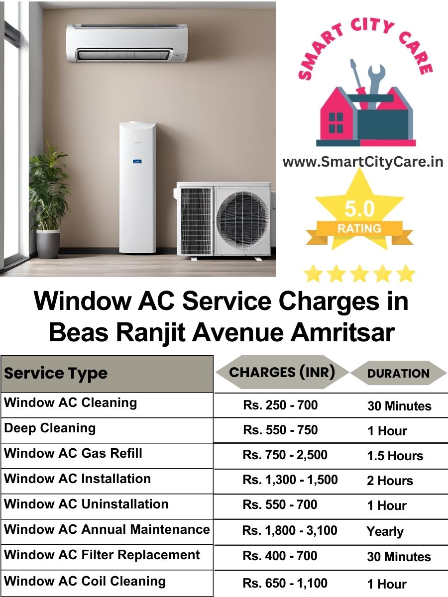 Window AC Service Charges list in  Beas, Ranjit Avenue, Amritsar