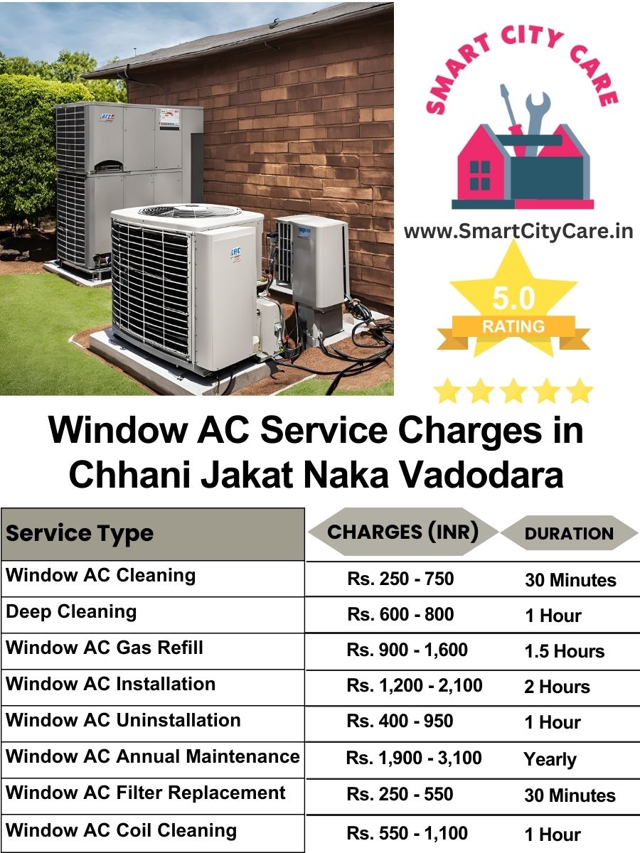 Window AC Service Charges list in  Chhani Jakat Naka, Vadodara