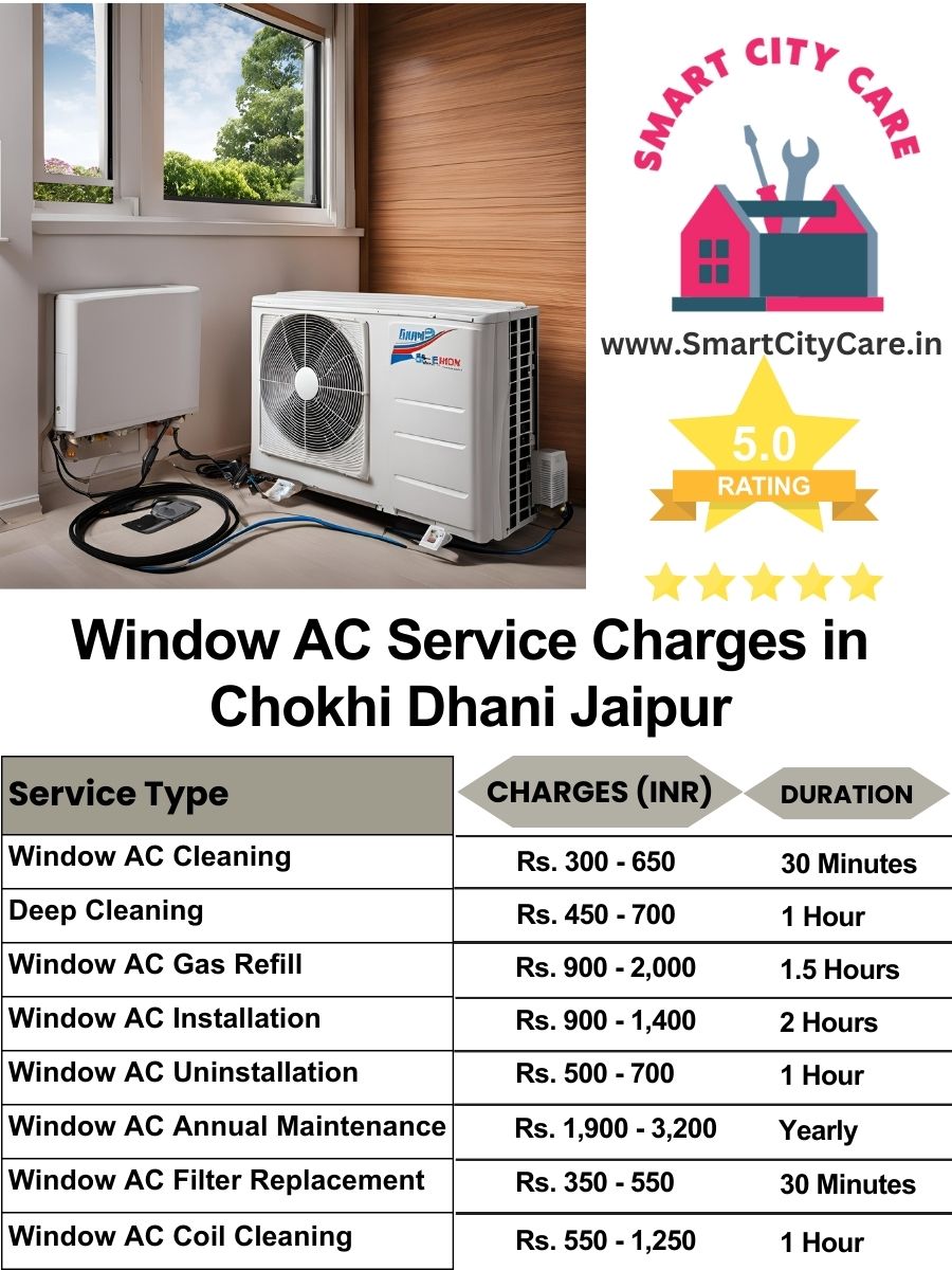 Window AC Service Charges list in Chokhi Dhani, Jaipur