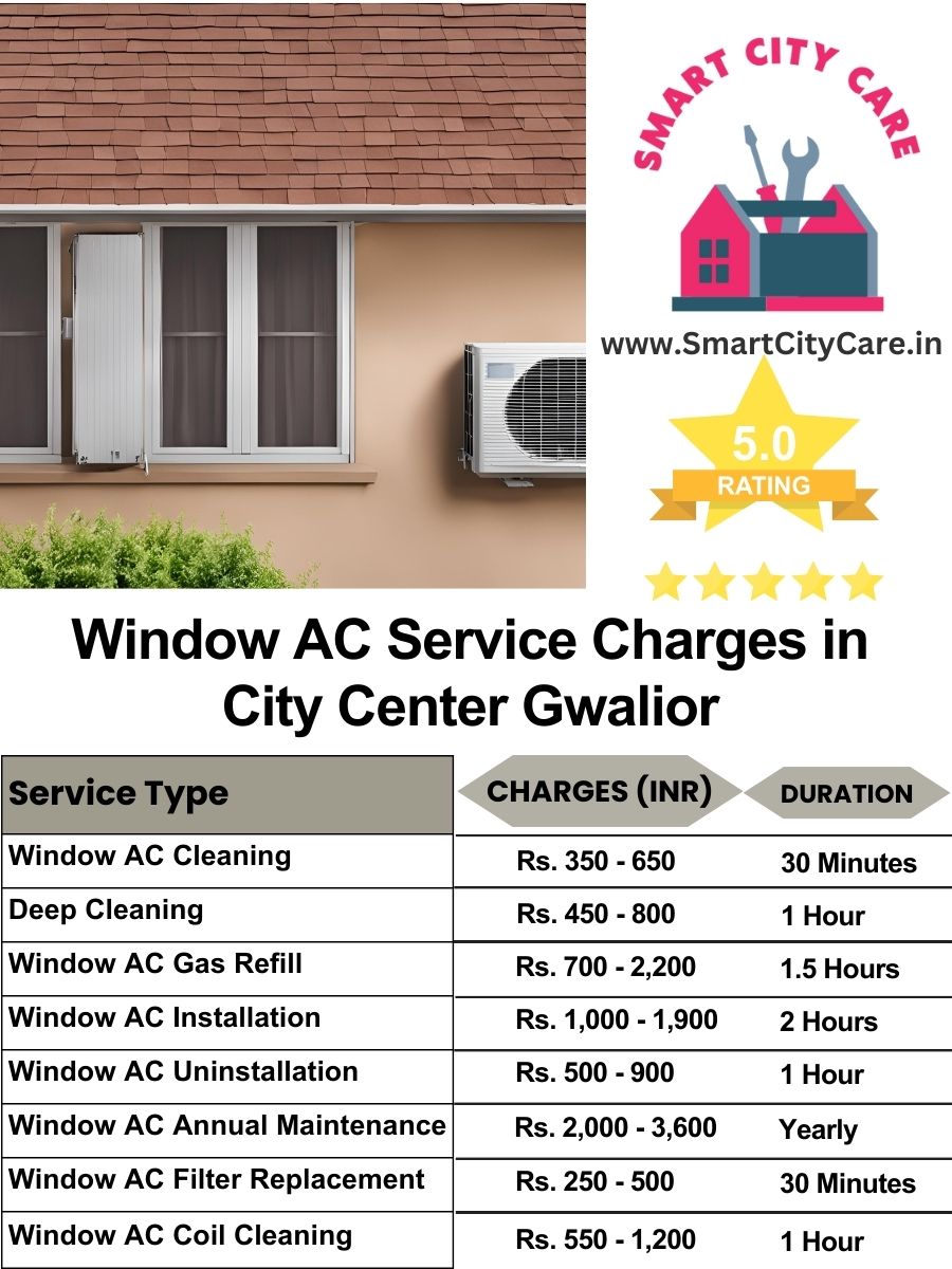 Window AC Service Charges list in  City Center, Gwalior