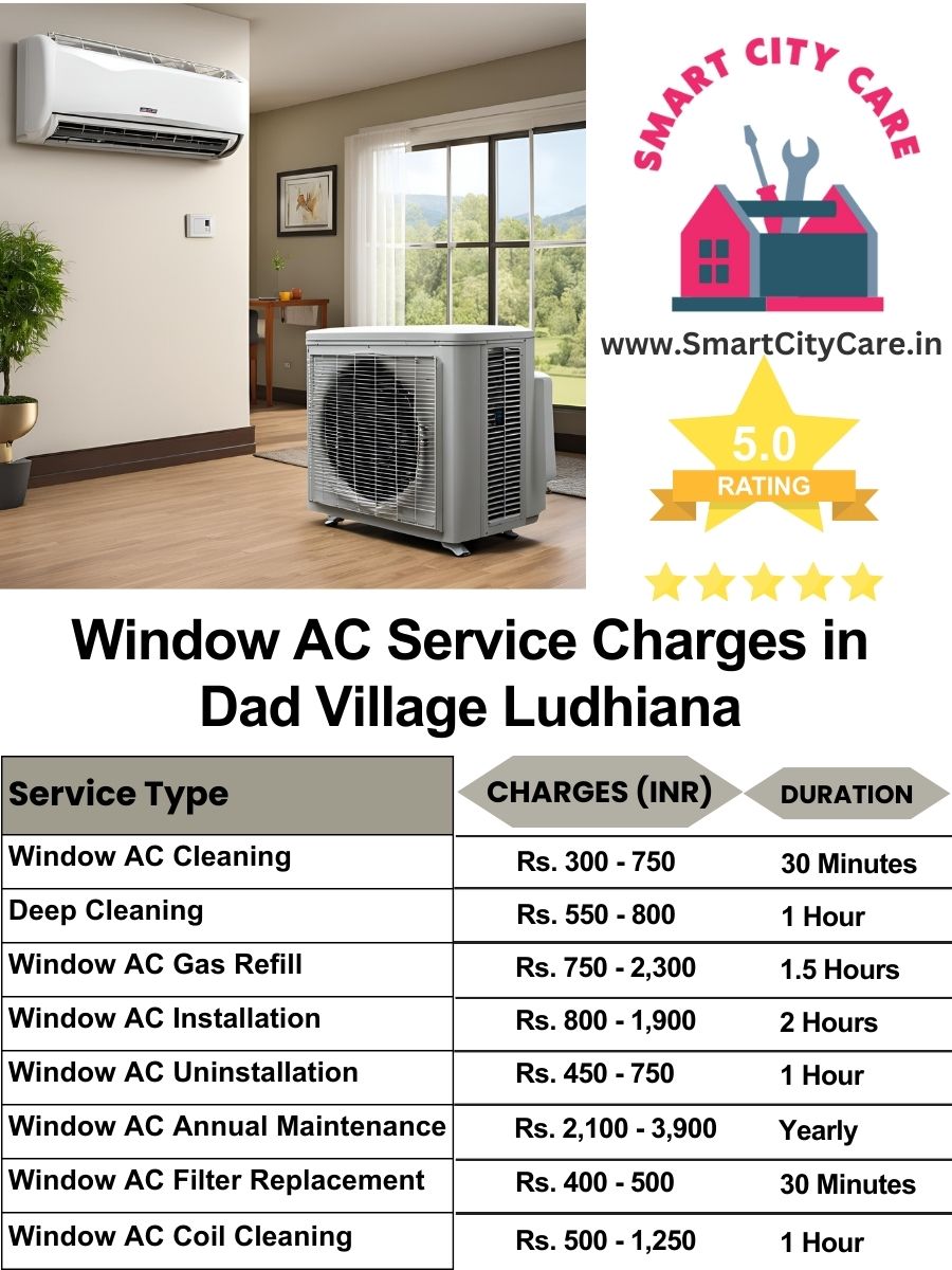 Window AC Service Charges list in  Dad Village, Ludhiana