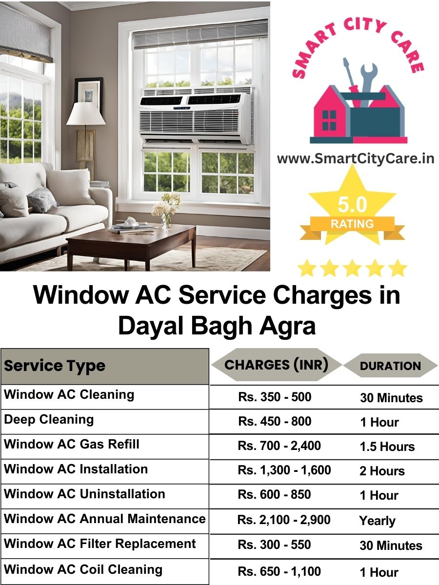 Window AC Service Charges list in  Dayal Bagh, Agra