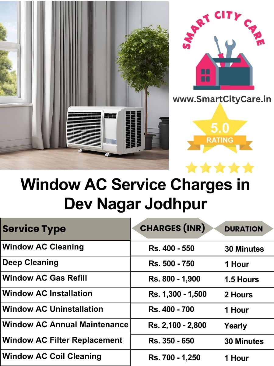 Window AC Service Charges list in  Dev Nagar, Jodhpur