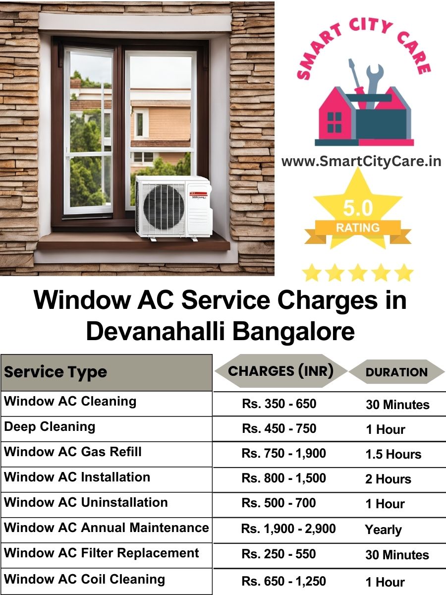 Window AC Service Charges list in  Devanahalli, Bangalore