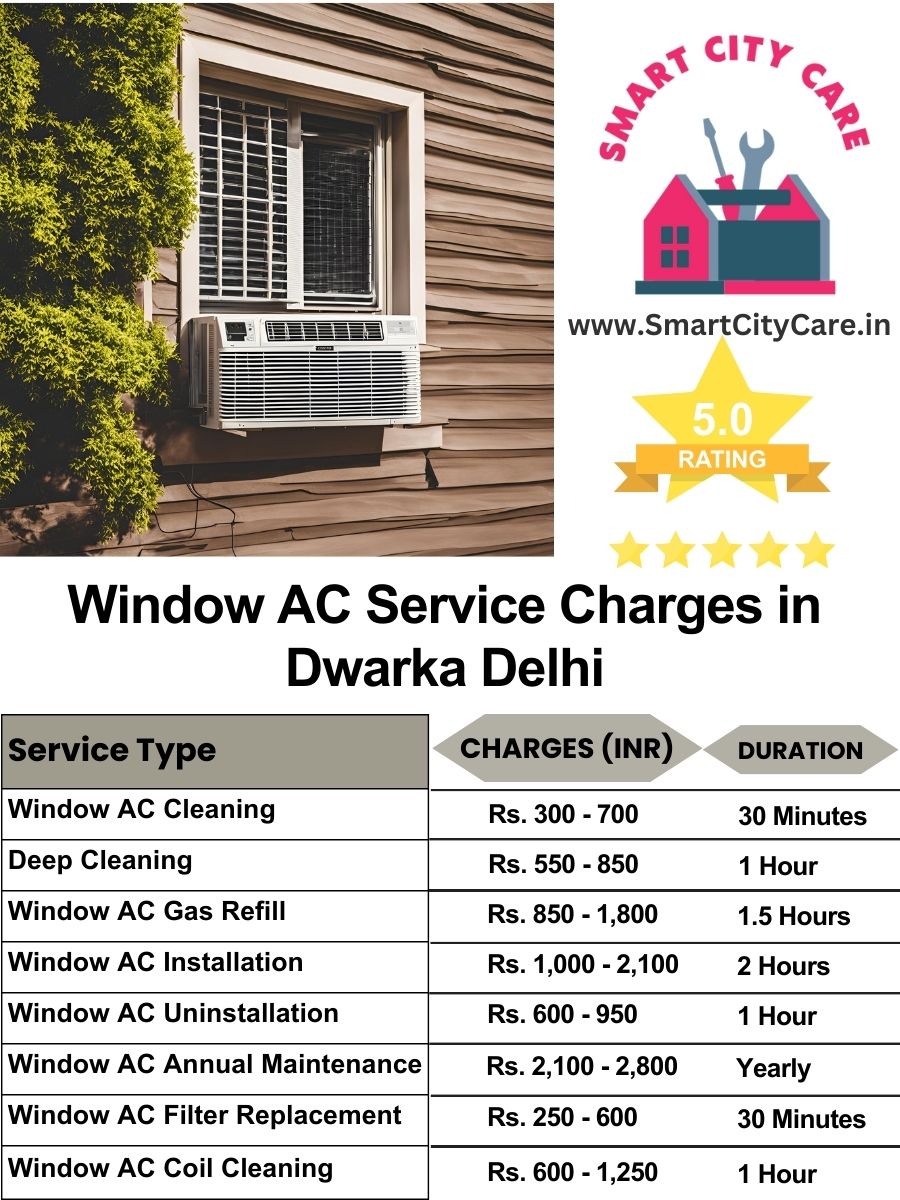 Window AC Service Charges list in  Dwarka, Delhi