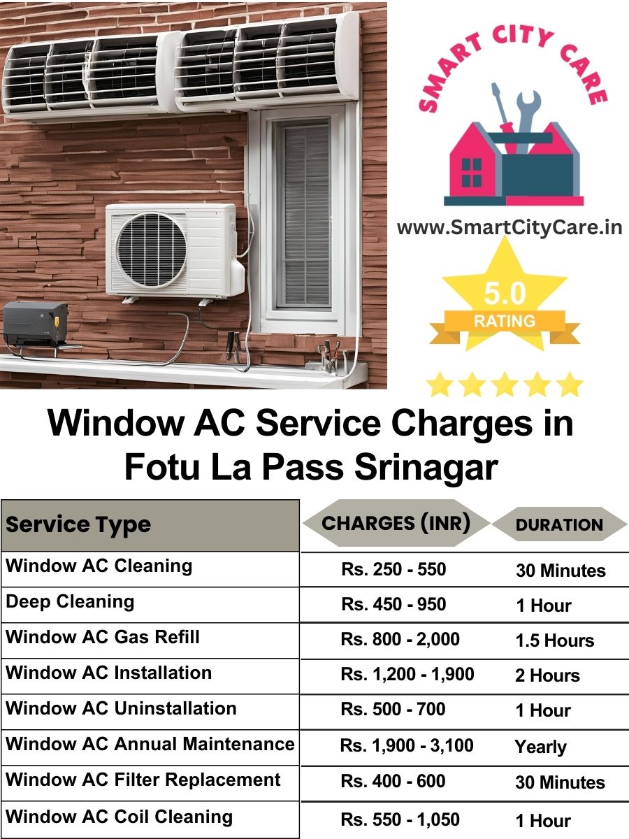 Window AC Service Charges list in  Fotu La Pass, Srinagar