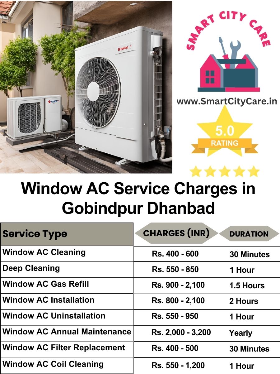 Window AC Service Charges list in  Gobindpur, Dhanbad