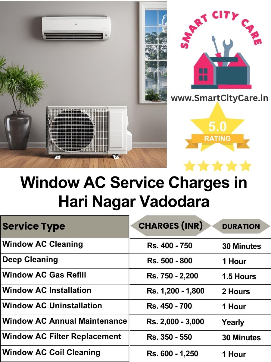 Window AC Service Charges list in  Hari Nagar, Vadodara