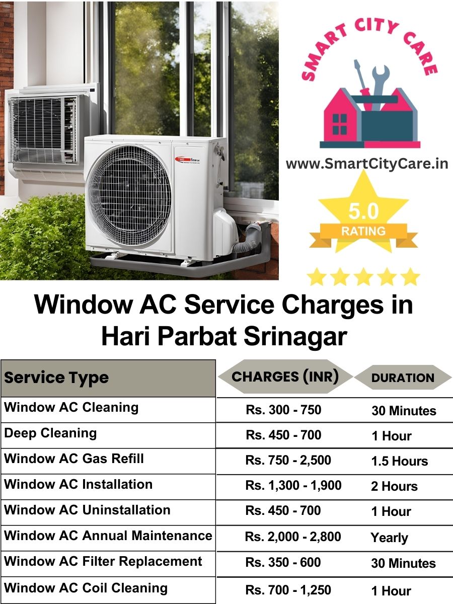 Window AC Service Charges list in  Hari Parbat, Srinagar