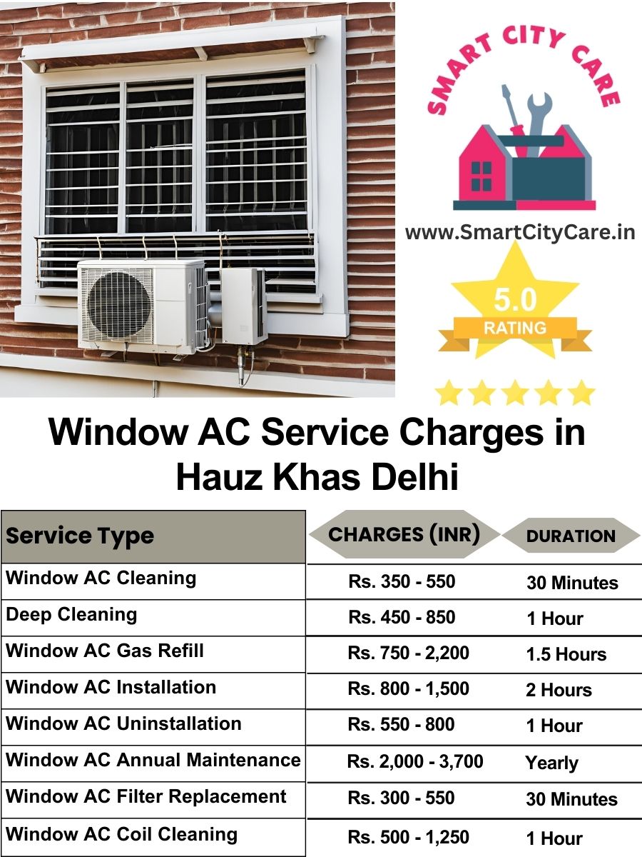 Window AC Service Charges list in  Hauz Khas, Delhi