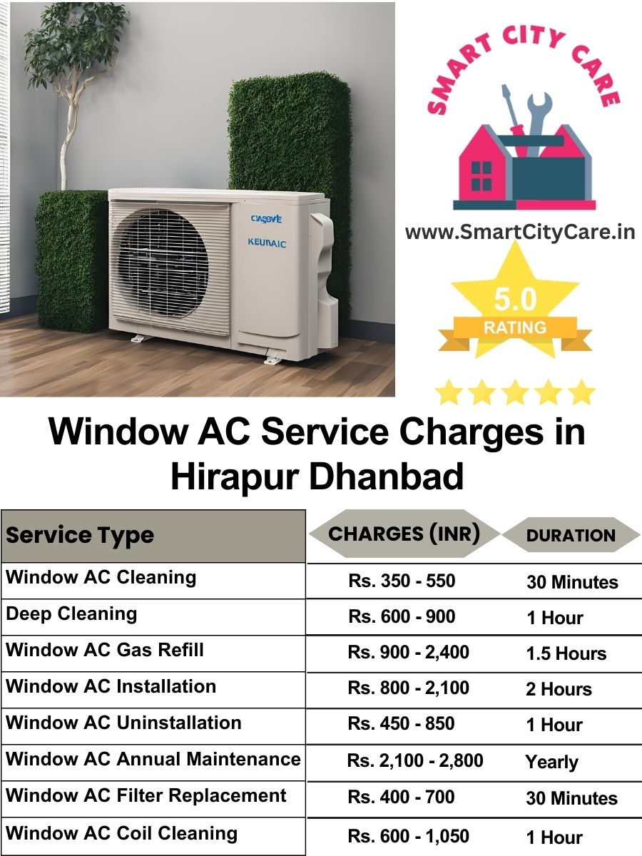 Window AC Service Charges list in  Hirapur, Dhanbad