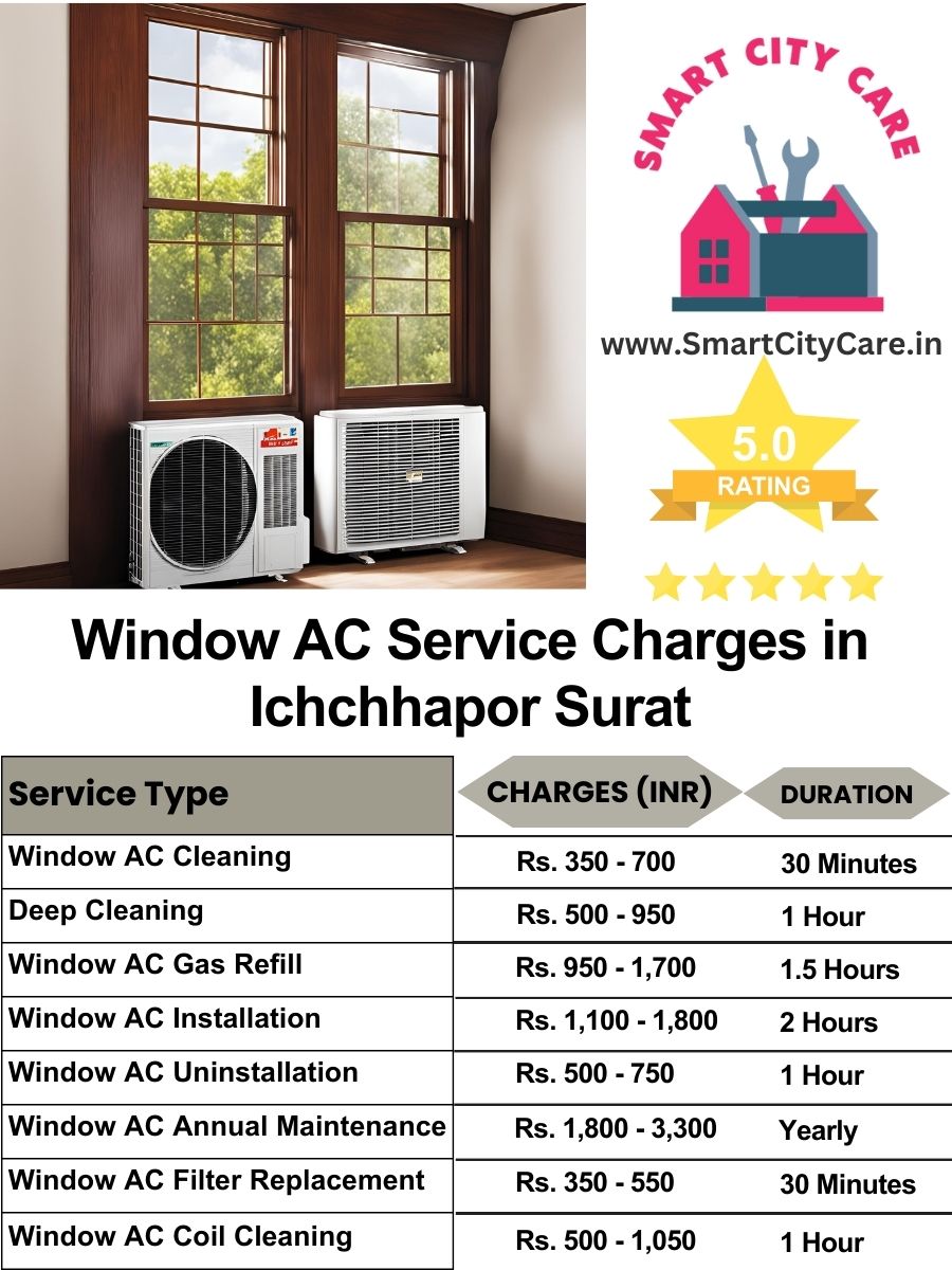 Window AC Service Charges list in  Ichchhapor, Surat