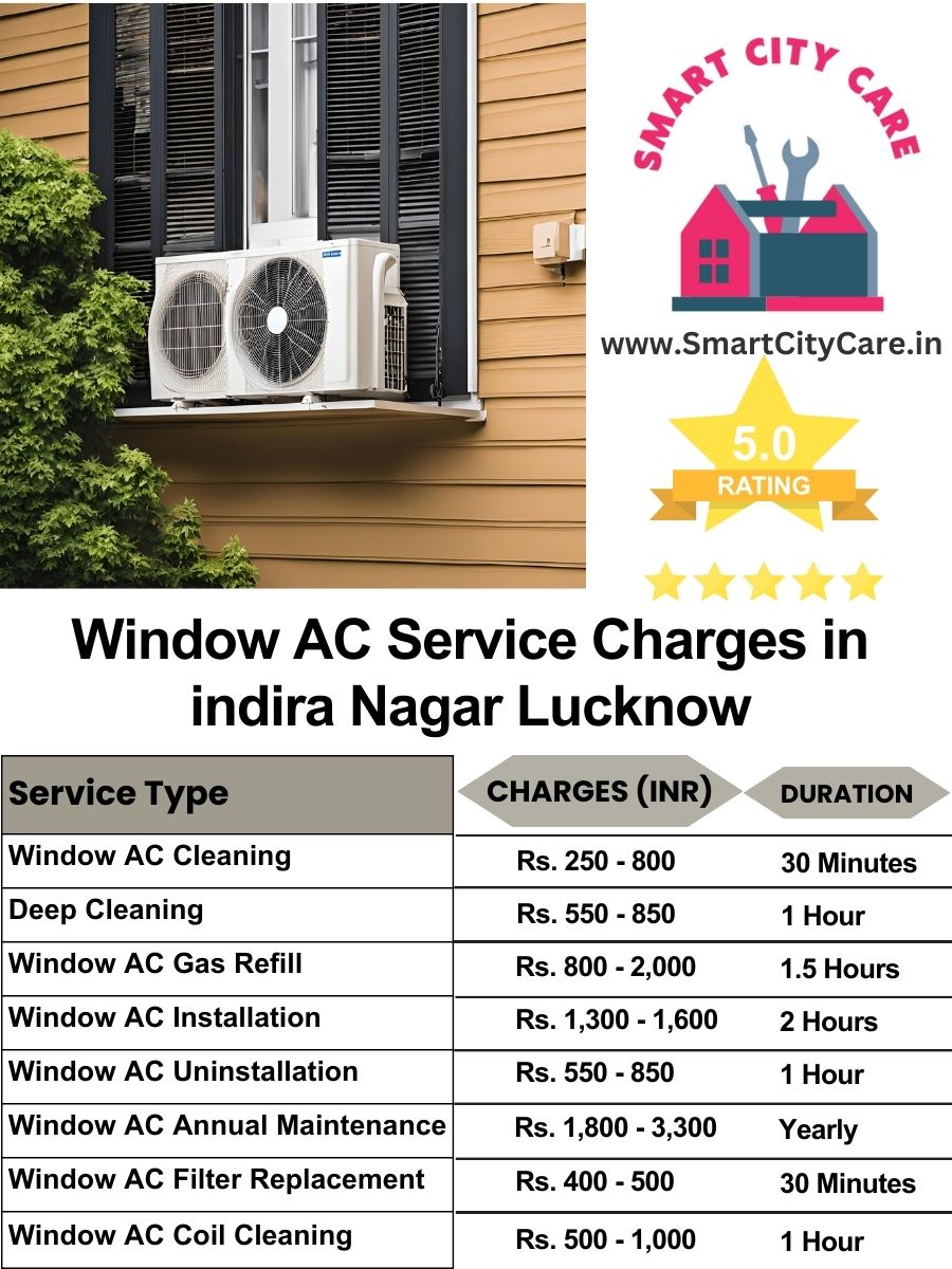 Window AC Service Charges list in  Indira Nagar, Lucknow