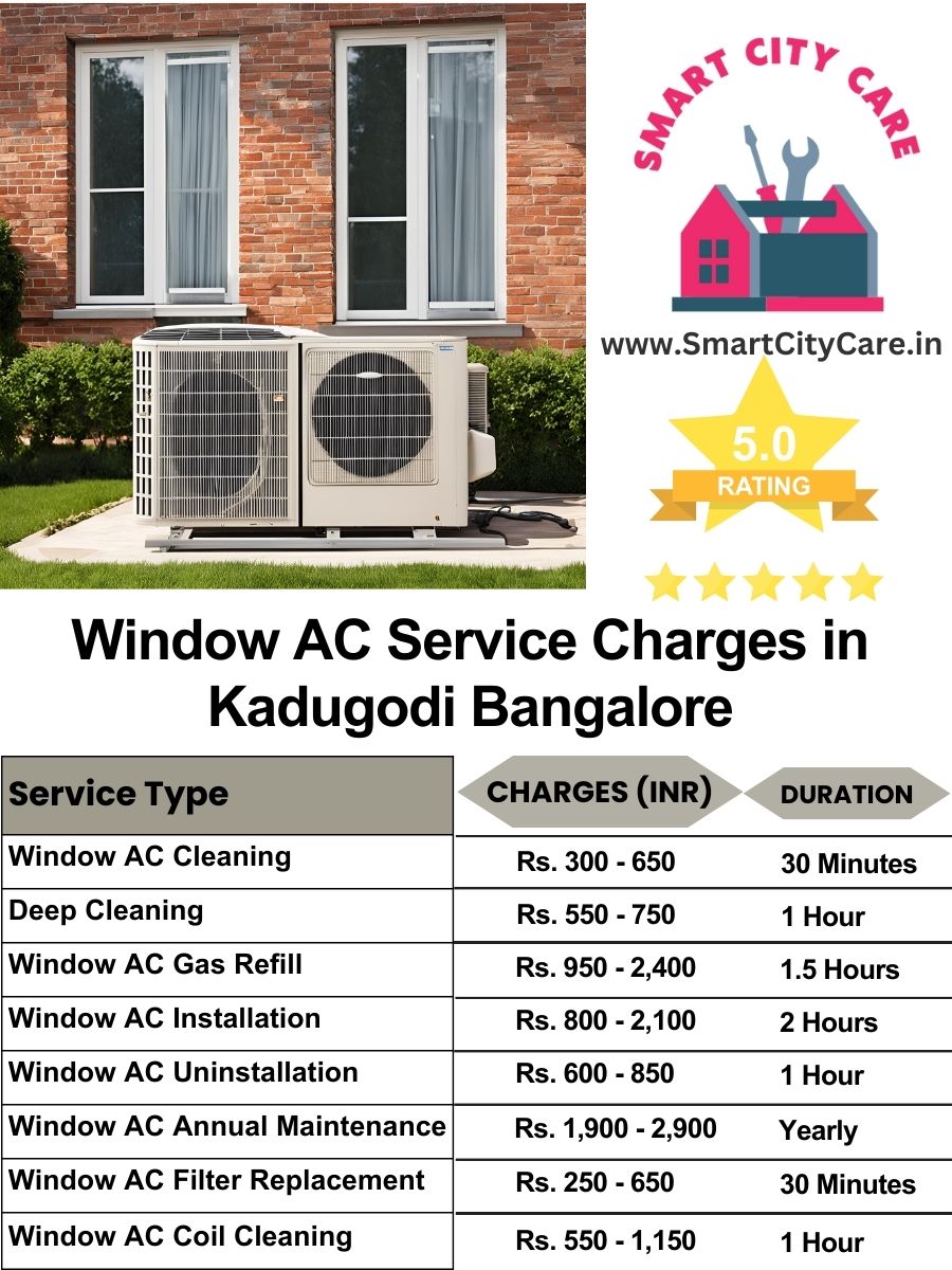 Window AC Service Charges list in  Kadugodi, Bangalore