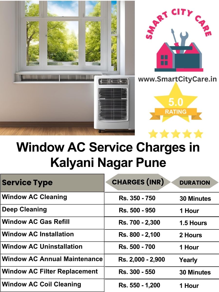 Window AC Service Charges list in Kalyani Nagar, Pune