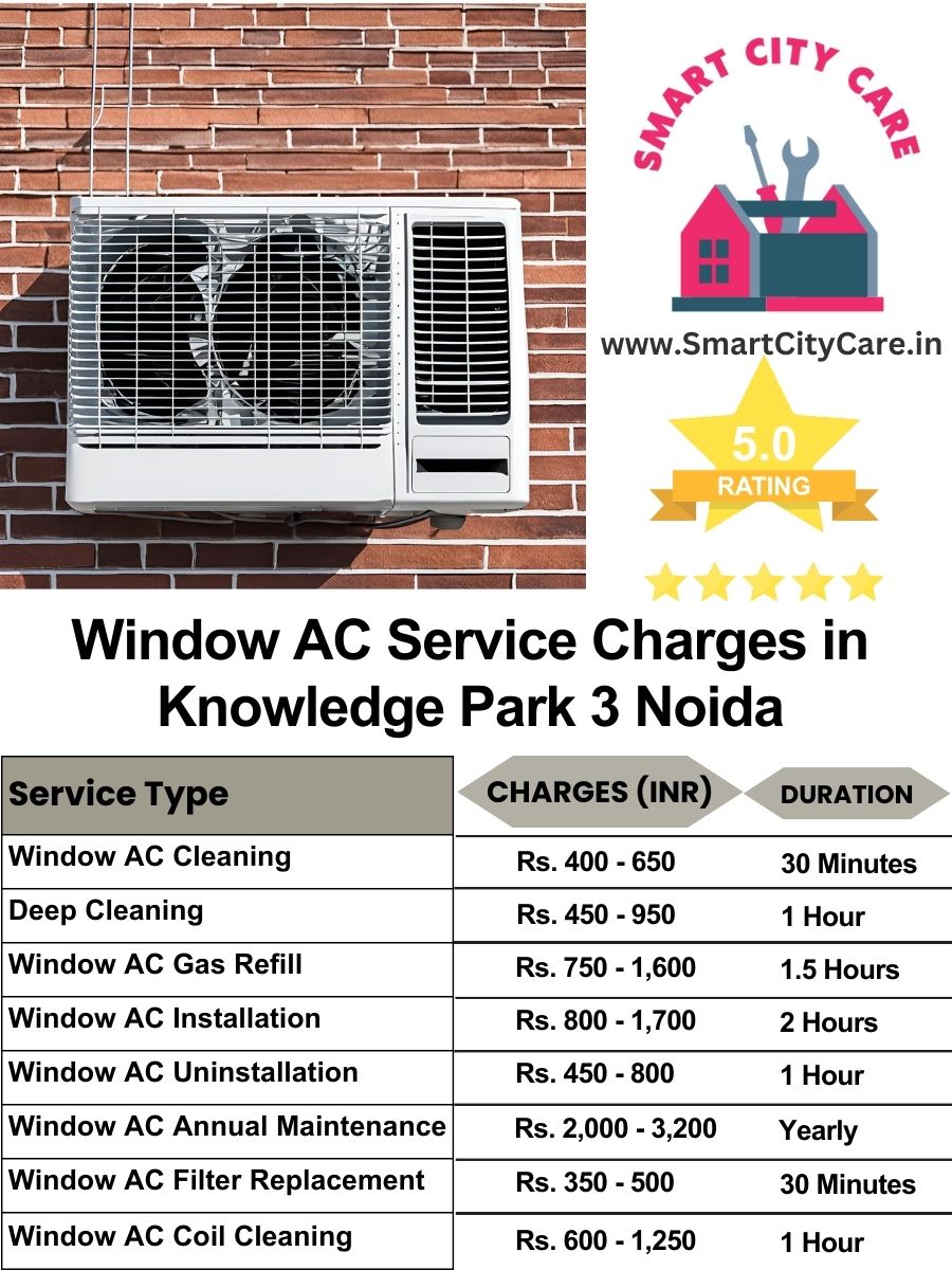 Window AC Service Charges list in  Knowledge Park 3, Noida