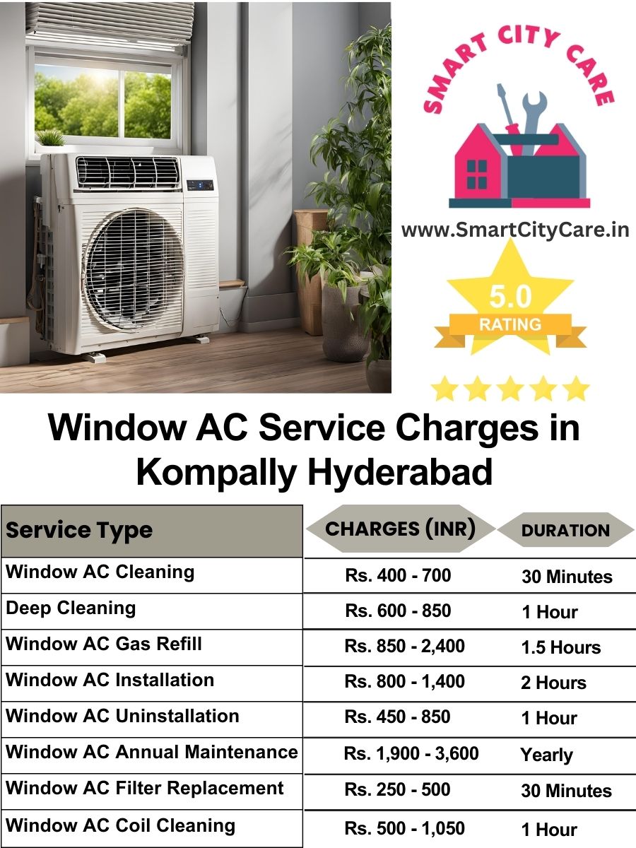 Window AC Service Charges list in  Kompally, Hyderabad