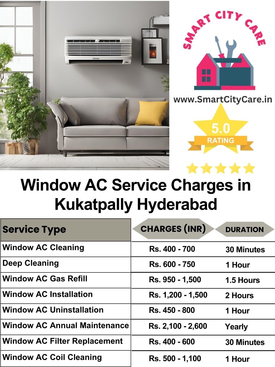 Window AC Service Charges list in  Kukatpally, Hyderabad