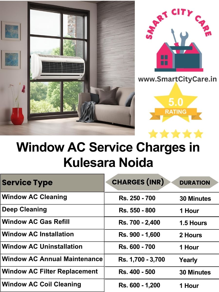 Window AC Service Charges list in  Kulesara, Noida