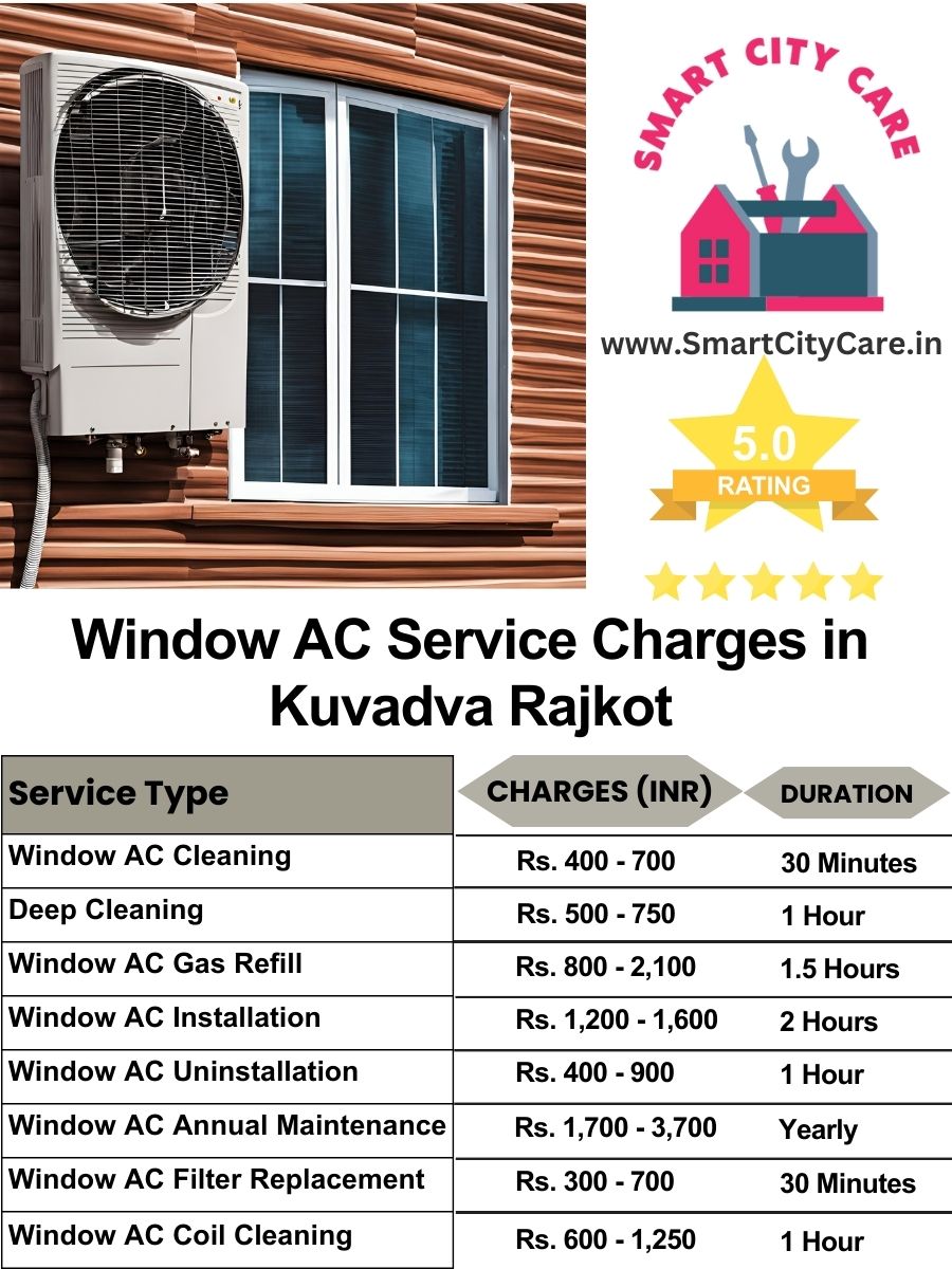 Window AC Service Charges list in  Kuvadva, Rajkot