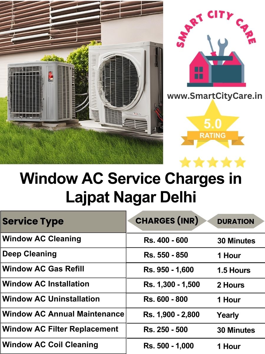 Window AC Service Charges list in  Lajpat Nagar, Delhi