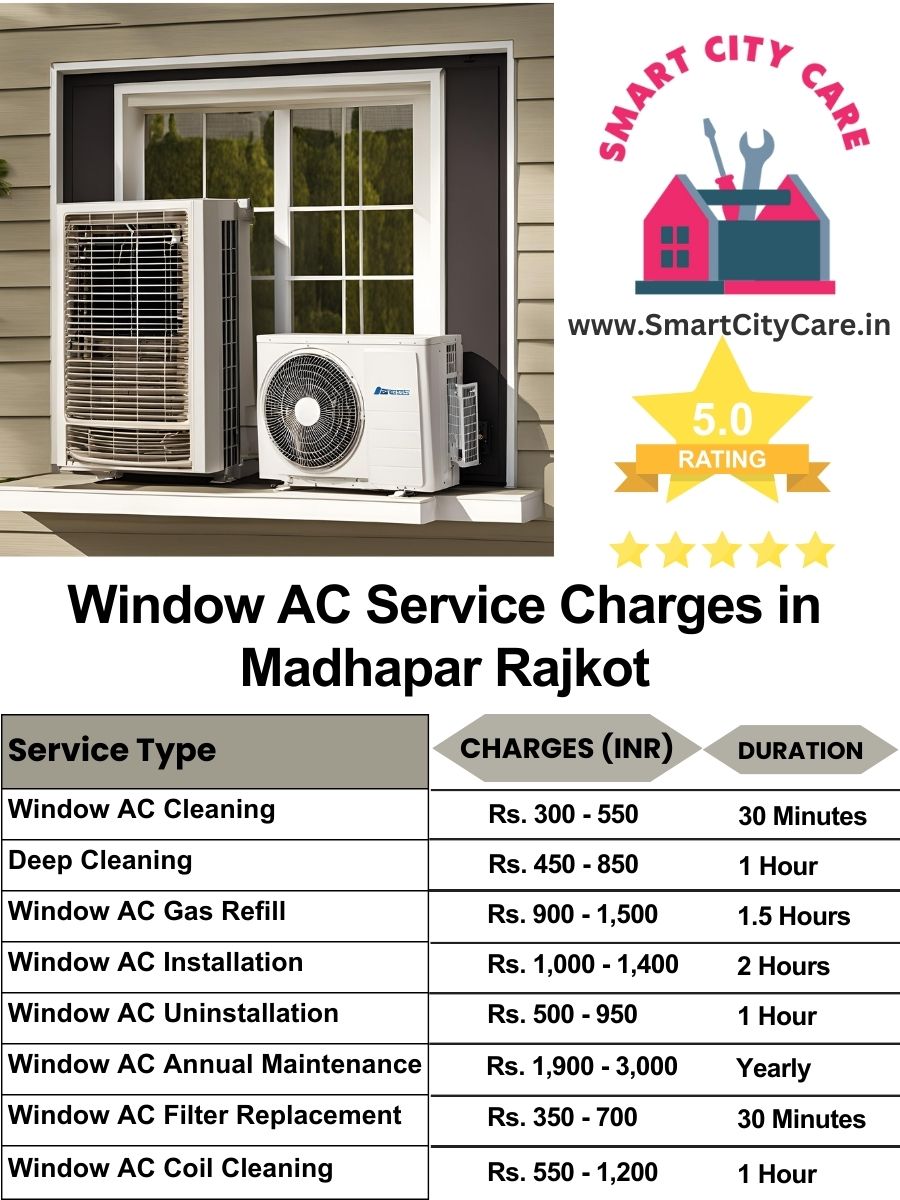 Window AC Service Charges list in  Madhapar, Rajkot