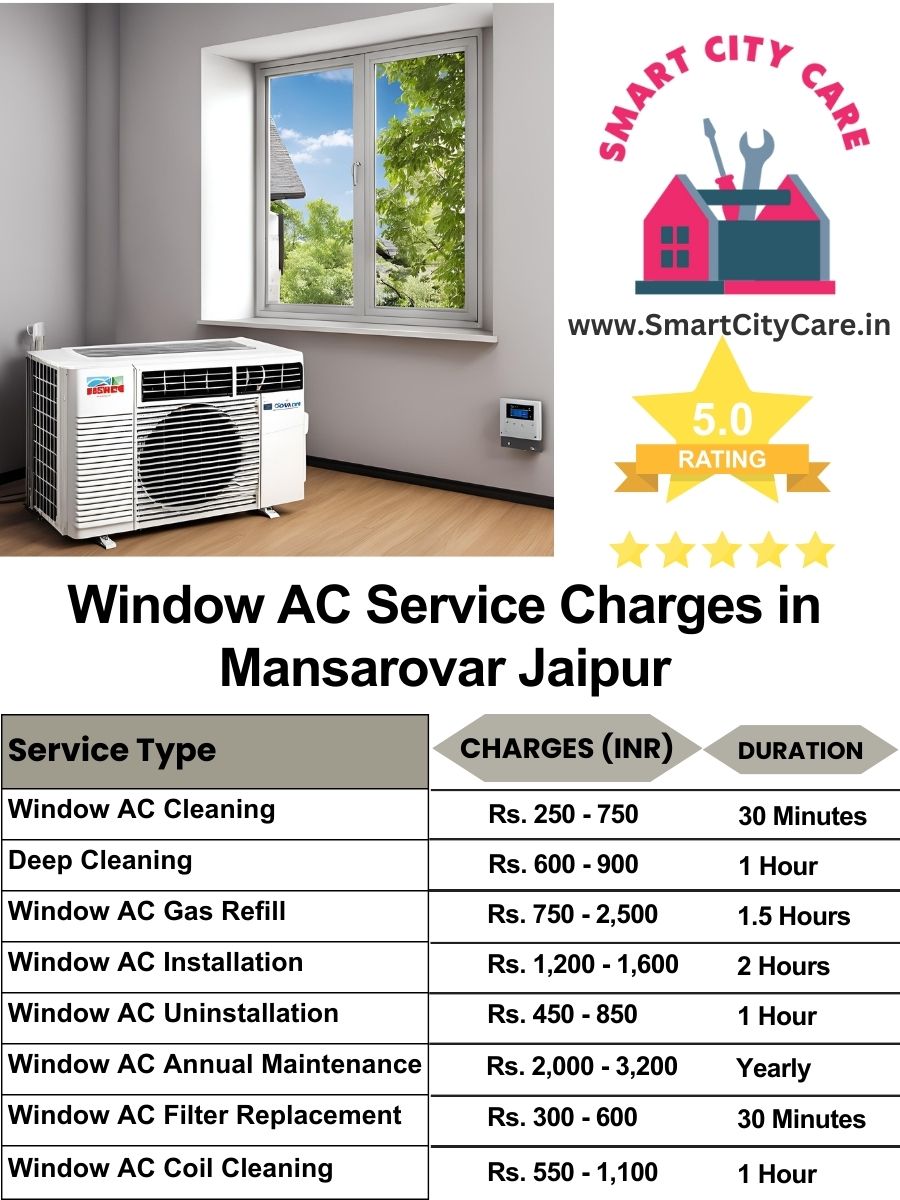 Window AC Service Charges list in  Mansarovar, Jaipur