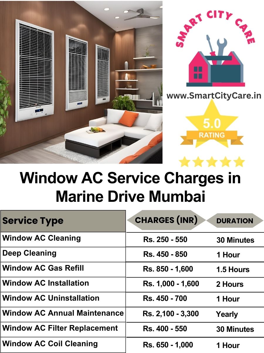 Window AC Service Charges list in  Marine Drive, Mumbai
