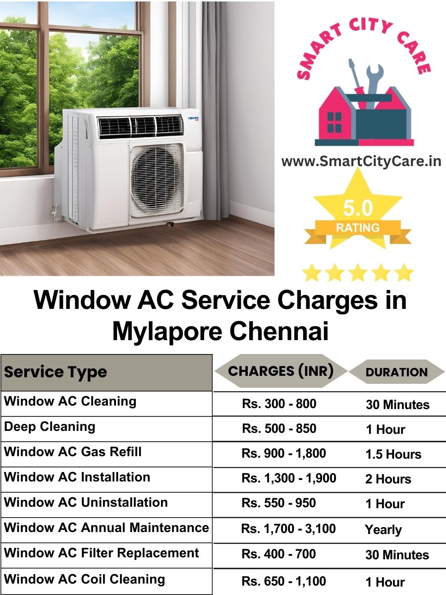 Window AC Service Charges list in  Mylapore, Chennai