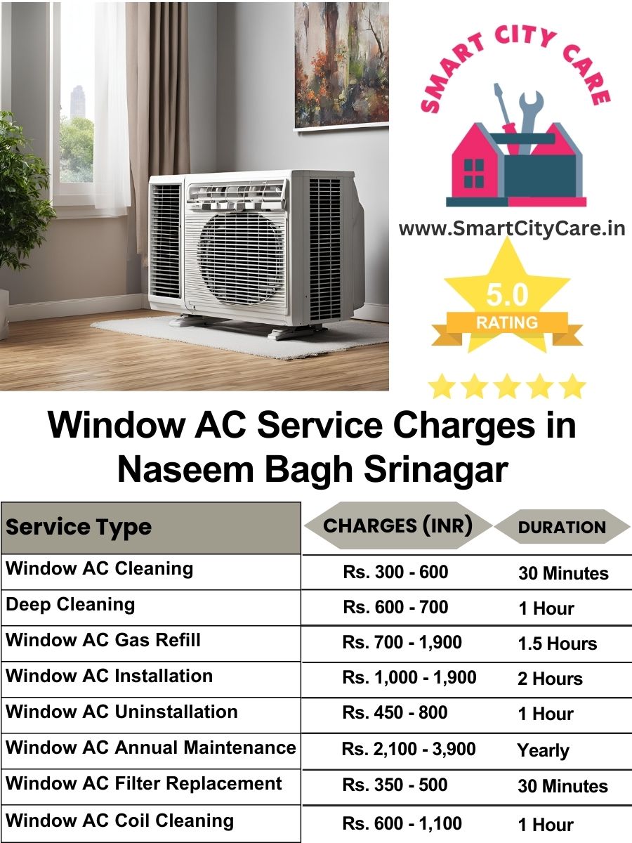 Window AC Service Charges list in  Naseem Bagh, Srinagar