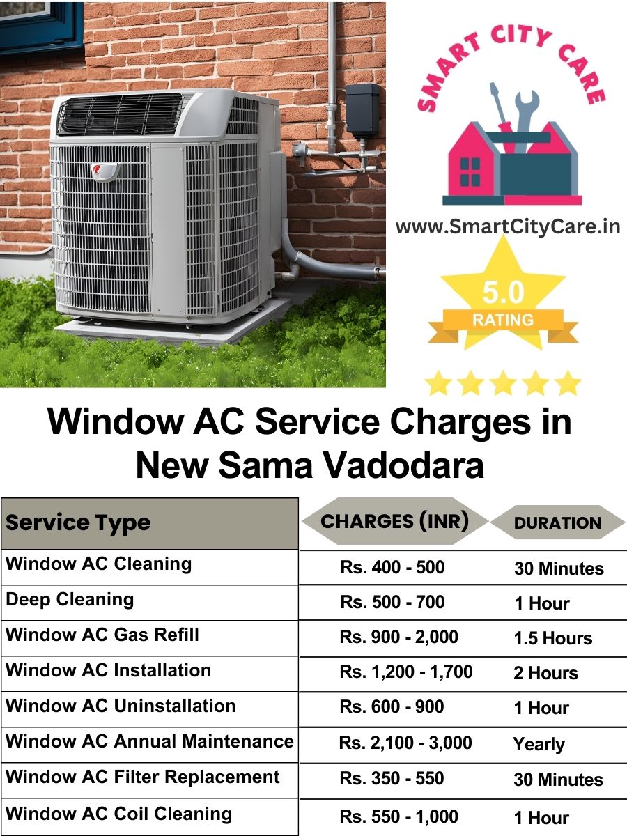 Window AC Service Charges list in  New Sama, Vadodara