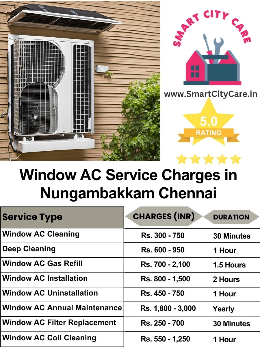 Window AC Service Charges list in  Nungambakkam, Chennai