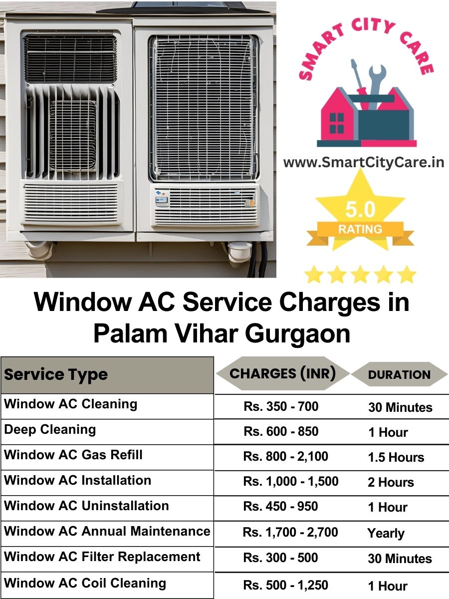 Window AC Service Charges list in  Palam Vihar, Gurgaon