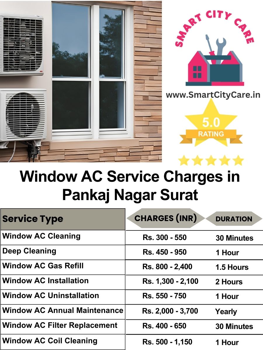 Window AC Service Charges list in  Pankaj Nagar, Surat