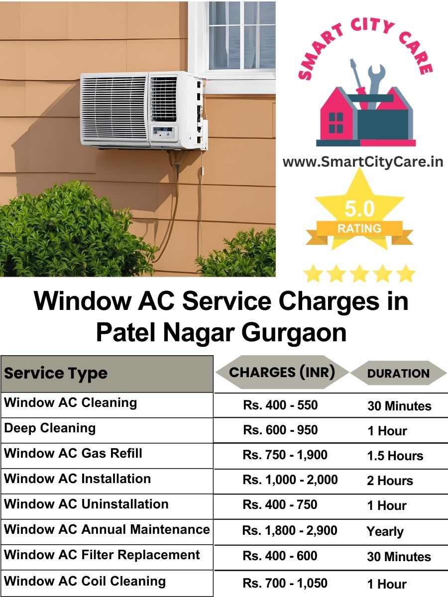 Window AC Service Charges list in  Patel Nagar, Gurgaon