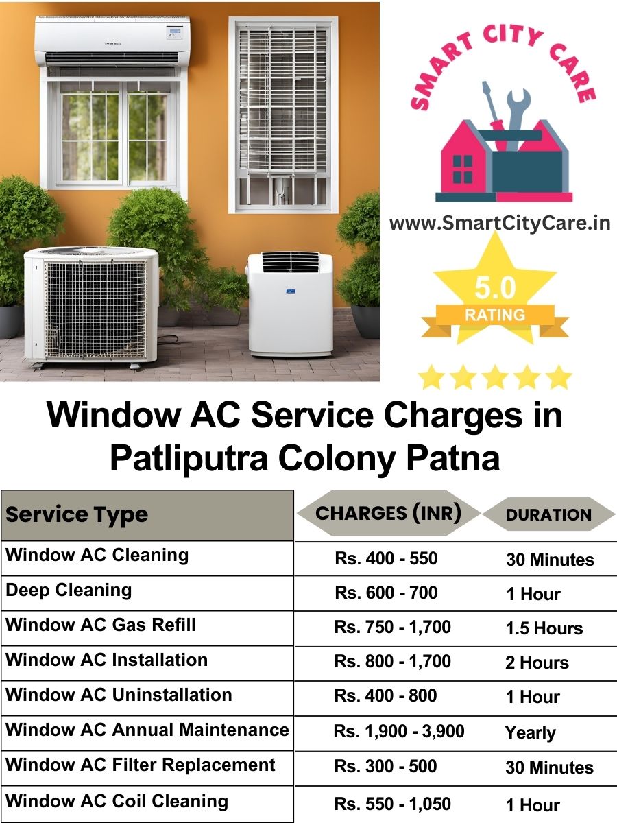 Window AC Service Charges list in  Patliputra Colony, Patna