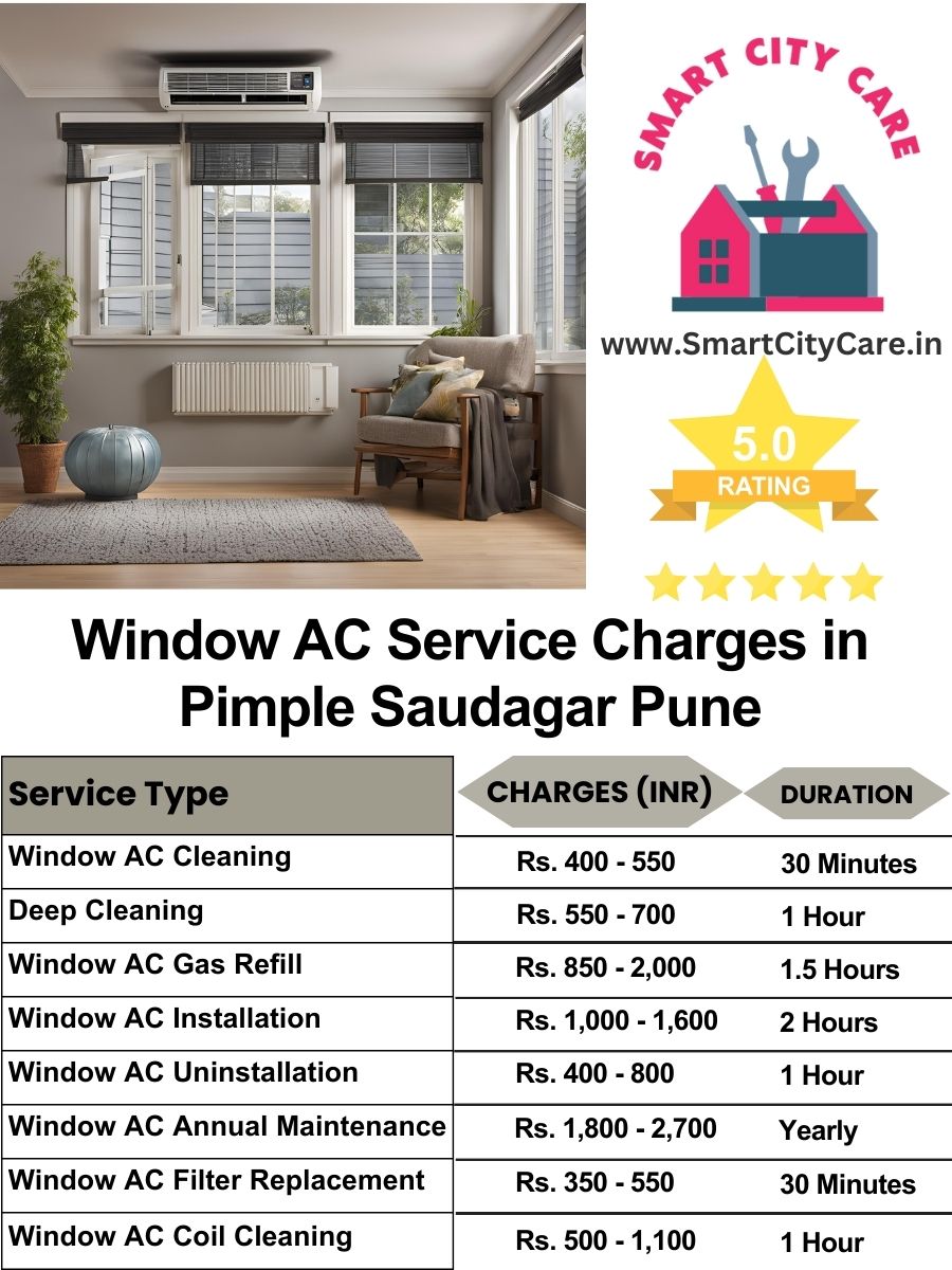 Window AC Service Charges list in Pimple Saudagar, Pune
