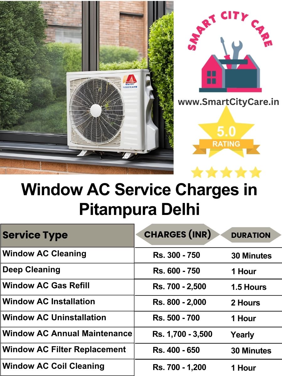 Window AC Service Charges list in  Pitampura, Delhi