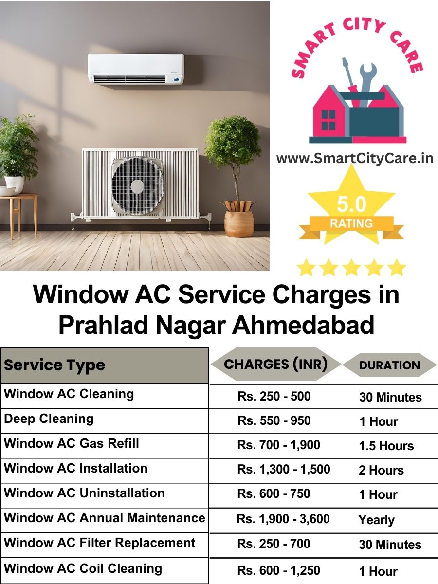 Window AC Service Charges in Prahlad Nagar, Ahmedabad