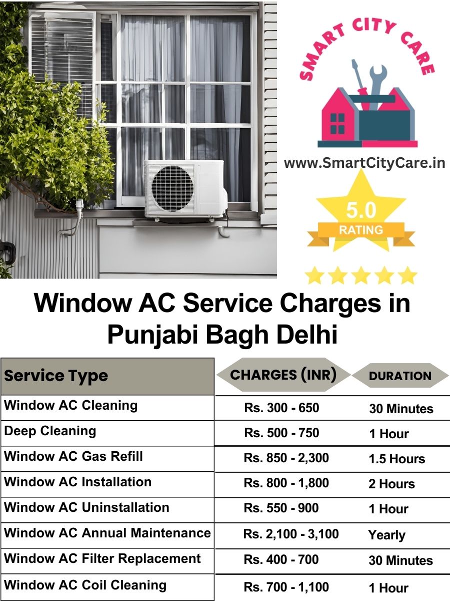 Window AC Service Charges list in  Punjabi Bagh, Delhi