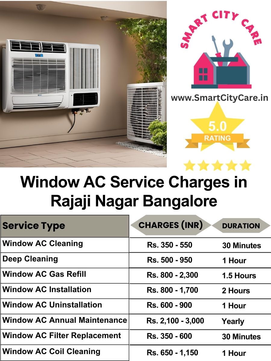 Window AC Service Charges list in  Rajaji Nagar, Bangalore