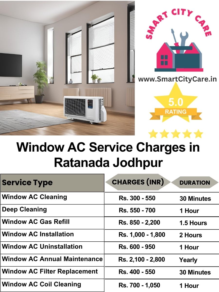 Window AC Service Charges list in  Ratanada, Jodhpur