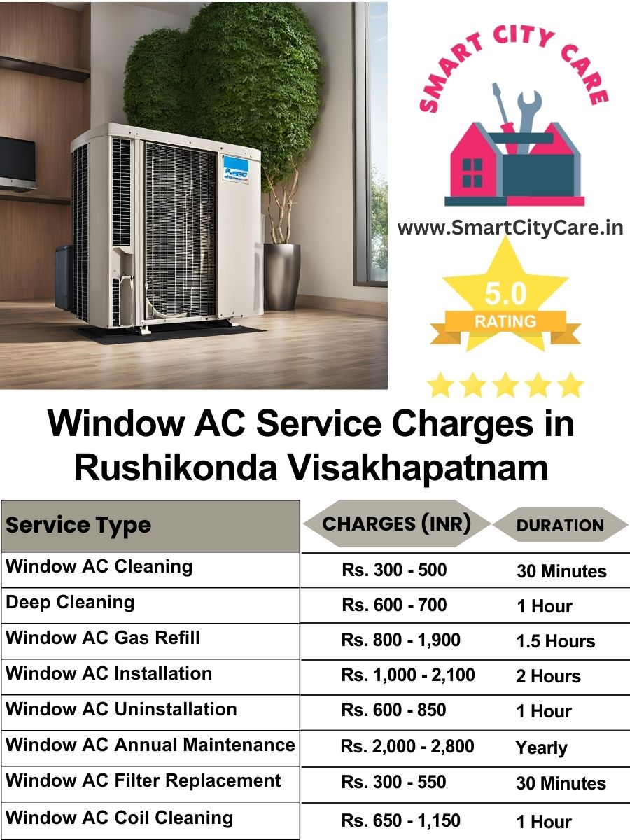 Window AC Service Charges list in  Rushikonda, Visakhapatnam