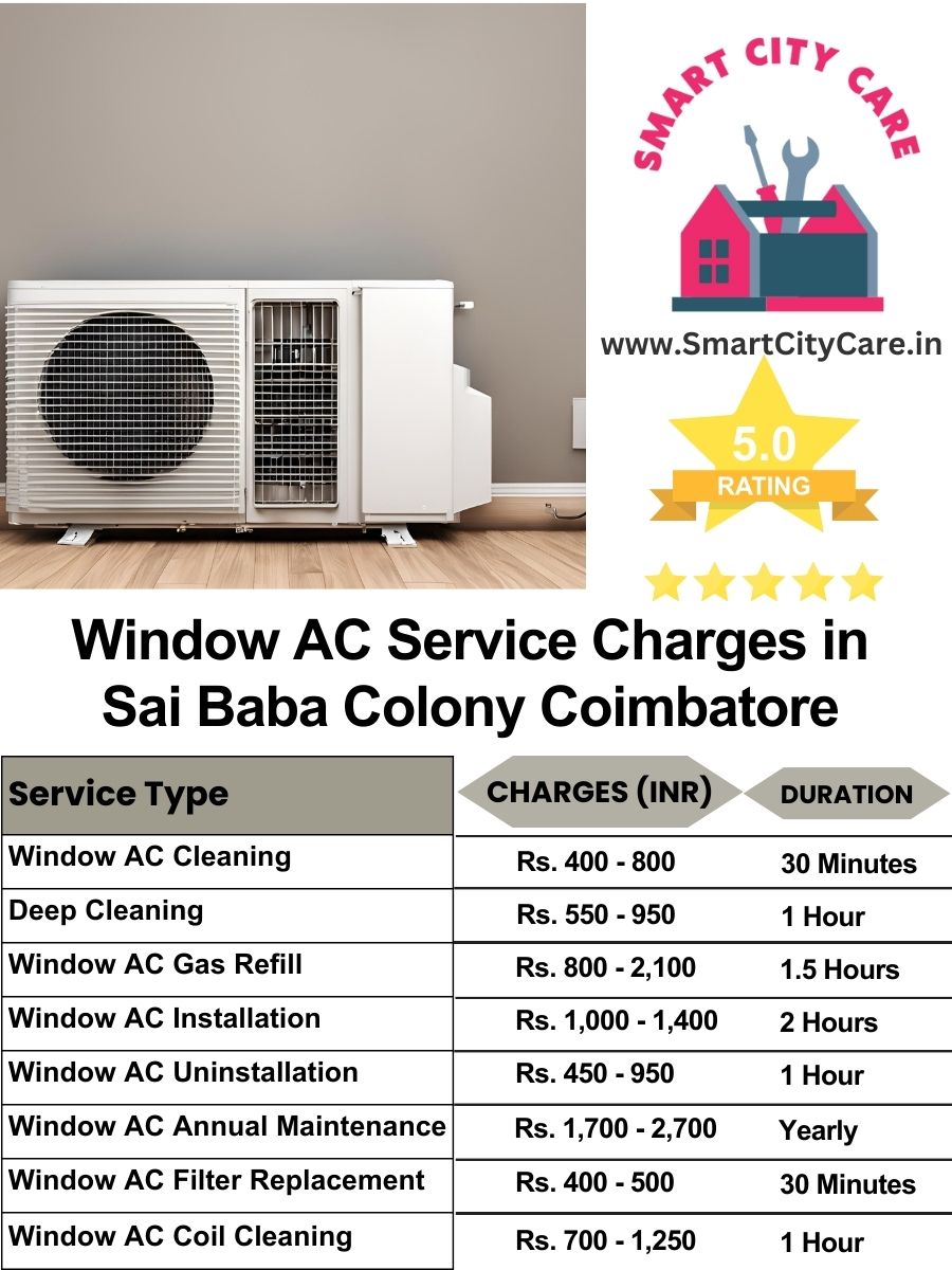 Window AC Service Charges list in  Sai Baba Colony, Coimbatore