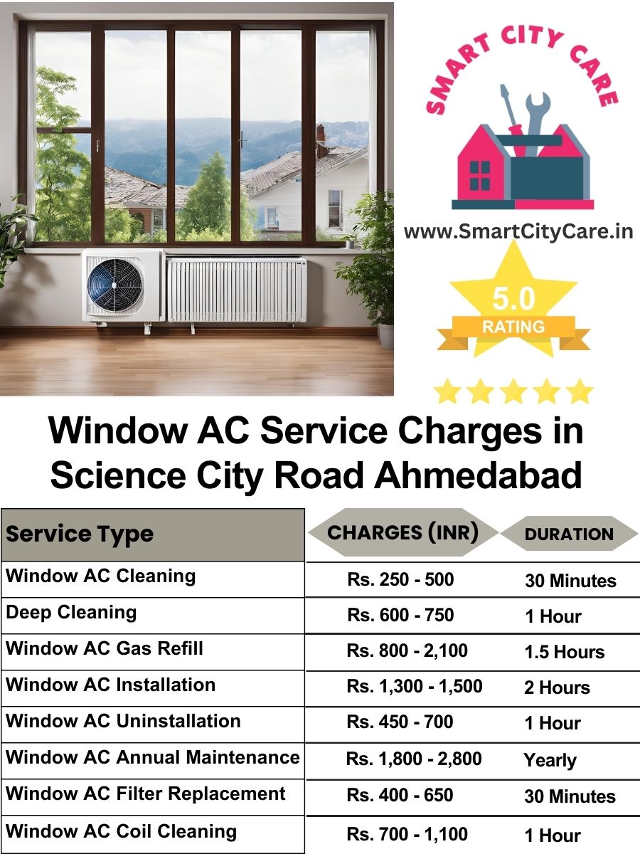 Window AC Service Charges in Science City Road, Ahmedabad